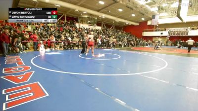 287 lbs Champ. Round 2 - Devon Bertoli, Cardinal Newman vs David Coronado, San Marin