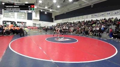 120 lbs Cons. Round 1 - Michael Bravo, Shadow Hills vs Cesar Sandoval, Victor Valley