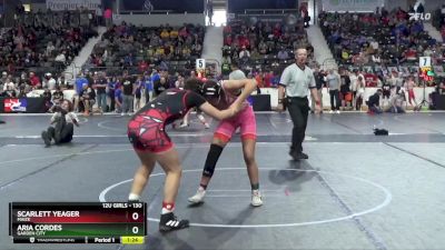 130 lbs Semifinal - Scarlett Yeager, Maize vs Aria Cordes, Garden City