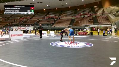 Open Men - 74 lbs 3rd Place Match - Kenneth Rodgers vs Nathan Vasquez, South San Francisco Gator WC