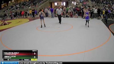 97 lbs Champ. Round 2 - Kallen Blakely, La Grande Mat Club vs Drew Lucas, Hood River