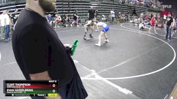 85 lbs Semis & 1st Wrestleback (8 Team) - Clint Thompson, Nebraska Blue vs Evan Hasselbring, Kansas Rattlers