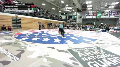 106 lbs Quarterfinals (8 Team) - Mason Stoeser, Stanley County vs Summyt Larson, Bon Homme/Avon