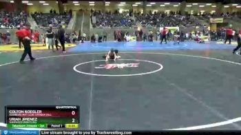 63 lbs Quarterfinal - Uriah Jimenez, Sherwood Wrestling vs Colton Koegler, Roseburg Mat Club/ Umpqua Vall