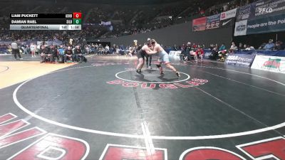 5A Boys 285 lbs Quarterfinal - Damian Rael, Silverton Boys vs Liam Puckett, Ashland Boys