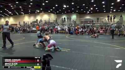 120 lbs Finals (8 Team) - Bryce Glaze, MO Outlaws vs Izrael Canales, Metro All Stars