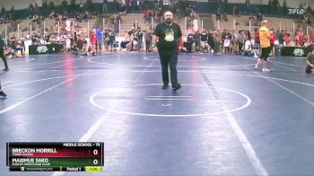 75 lbs Semifinal - Maximus Sako, Eagles Wrestling Club vs Breckon Morrill, Three Rivers