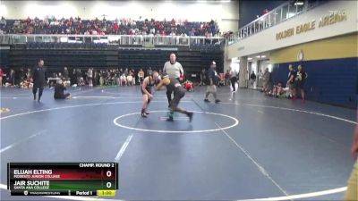 125 lbs Champ. Round 2 - Jair Suchite, Santa Ana College vs Elijah Elting, Modesto Junior College