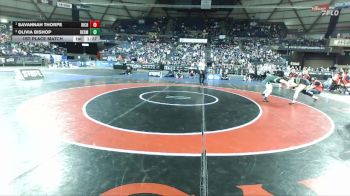 Girls 4A 115 lbs 1st Place Match - Savannah Thorpe, Richland (Girls) vs Olivia Bishop, Redmond (Girls)