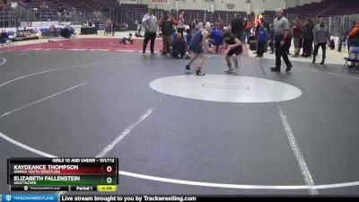 101/112 Round 2 - Kaydeance Thompson, Owego Youth Wrestling vs Elizabeth Fallenstein, Unattached