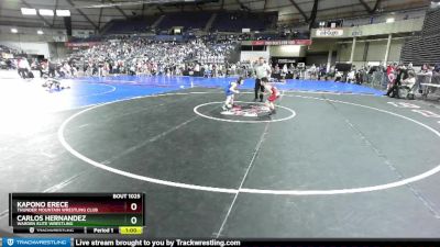 77 lbs Champ. Round 1 - Carlos Hernandez, Warden Elite Wrestling vs Kapono Erece, Thunder Mountain Wrestling Club