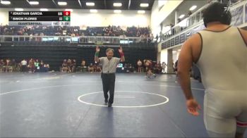 285 lbs Quarterfinal - Simon Flores, Cerritos College vs Jonathan Garcia, Bakersfield