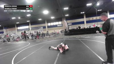 116 lbs Consi Of 8 #2 - Rebecca Dezan, Upland Hs vs Isabella Frost, Northview