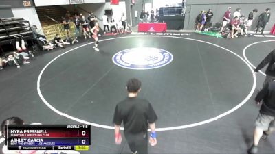 115 lbs Cons. Round 2 - Myra Pressnell, Sunnyvale Wrestling Club vs Ashley Garcia, Beat The Streets - Los Angeles