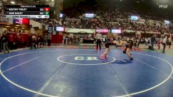 G - 130 lbs Cons. Round 2 - Destiny Finley, Ronan Girls vs Jade Bailey, Manhattan Girls