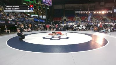 126 lbs Semis - Hayden Schwab, Iowa vs Mateo Gallegos, Pennsylvania