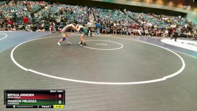 130 lbs Cons. Round 4 - Madison Melgoza, Ponderosa vs Brynja Arnesen, Kelso (Girls)