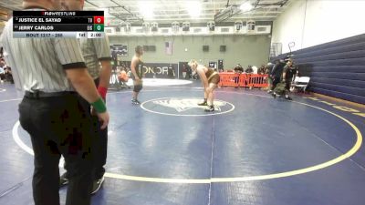 285 lbs Quarterfinal - Jerry Carlos, Eisenhower vs Justice El Sayad, Temecula Valley