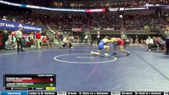 1A-170 lbs Champ. Round 1 - Kaden Bullerman, South Winneshiek vs Logan Wearmouth, Martensdale-St. Marys