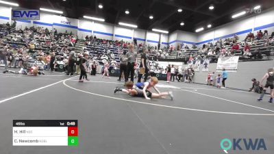 46 lbs Consi Of 16 #2 - Hunter Hill, Norman Grappling Club vs Caelan Newcomb, Noble Takedown Club