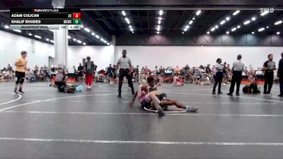 153 lbs Quarterfinal - Khalif Rhodes, Mallard Creek Wrestling Club vs Adam Culican, Roundtree Wrestling Academy