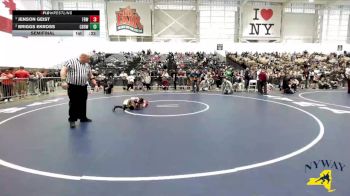 56 lbs Semifinal - Jenson Geist, Firehouse Brawlers Wrestling vs Briggs Ekross, Cato Blue Devils Wrestling