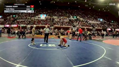 G - 135 lbs Cons. Round 2 - Serena Henry, Conrad Girls vs Evie Peila, Custer Co. (Miles City) Girls