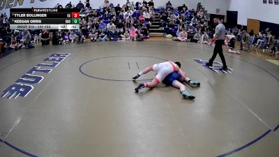 147-153 lbs Round 1 - Tyler Bollinger, Kiski Area vs Keegan Orris, Knoch
