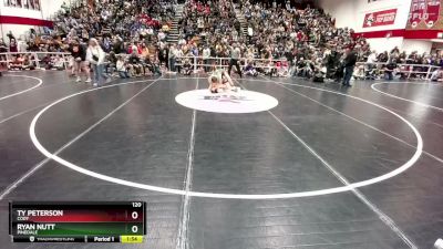 120 lbs Semifinal - Ty Peterson, Cody vs Ryan Nutt, Pinedale