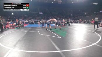 3A Boys 285 lbs Cons. Semi - Brandon Church, Creswell Boys vs Cade Wilson, Banks Boys