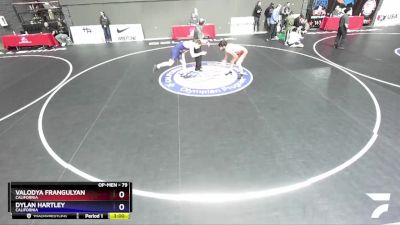 79 lbs Semifinal - Valodya Frangulyan, California vs Dylan Hartley, California