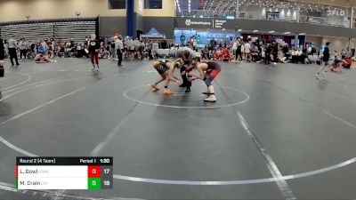 96 lbs Round 2 (4 Team) - Lane Gowl, Kraken vs Maksim Crain, Crossroads Wrestling