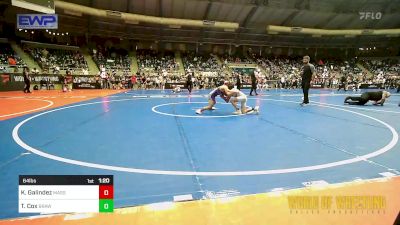 64 lbs Quarterfinal - Kaiden Galindez, Massa's Maniacs vs Ty Cox, Brawlers