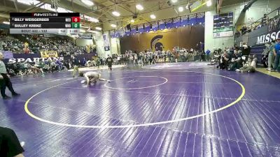132 lbs Quarterfinal - Sulley Krenz, Williston vs Billy Weisgerber, Mead