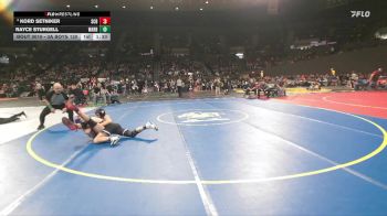 3A Boys 120 lbs Champ. Round 1 - Rayce Sturgell, Warrenton Boys vs Kord Setniker, Santiam Christian Boys