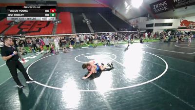 150 lbs Champ. Round 2 - Jacob Young, Oregon vs Levi Conley, Oregon