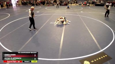 145 Championship Bracket Champ. Round 1 - Owen Eigen, Mahtomedi vs Peter Klapperich, Zumbrota-Mazeppa