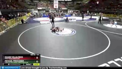 117 lbs Quarterfinal - Julian Villalobos, Ayala Smash Wrestling vs Michael Procunier, Yuba Sutter Combat Wrestling Club