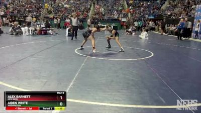 4A 113 lbs Quarterfinal - Alex Barnett, New Bern vs Aiden White, Weddington