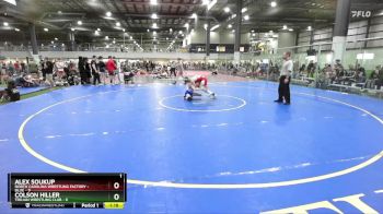 132 lbs Semis (4 Team) - Colson Hiller, TROJAN WRESTLING CLUB vs Alex Soukup, NORTH CAROLINA WRESTLING FACTORY - BLUE