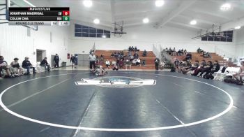 138 lbs Round 2 (3 Team) - Jonathan Madrigal, Sanger West vs Collin Cha, Roosevelt