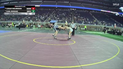 D1-126 lbs Cons. Round 3 - Logan Welmerink, Rockford HS vs Carl Nihranz, Dakota HS