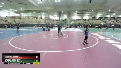 80 lbs Cons. Round 4 - Thomas Radin, Cleveland Wrestling Club vs Kaleel Burnett, Tullahoma Take Down Club