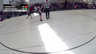9 lbs Semifinal - Maverick Biere, Hershey Youth Wrestling vs Bentlee Lindburg, Central City JR. Wrestling