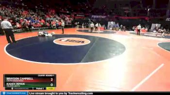 1 lbs Champ. Round 1 - Braydon Campbell, Colfax (Ridgeview) vs Kaden Inman, Tolono (Unity)