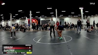 130 lbs Semis (4 Team) - Elijah Friend, Junior Terps Xpress vs Adrian Paz, Virginia Patriots