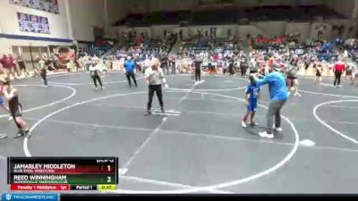 82 lbs Semifinal - JaMarley Middleton, Blue Steel Wrestling vs Reed Winningham, Summerville Takedown Club