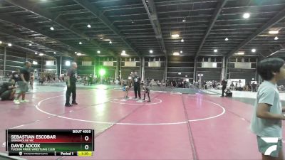 60 lbs Round 1 - David Adcox, Tucson Pride Wrestling CLub vs Sebastian Escobar, Grindhouse WC