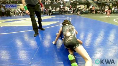 58 lbs Rr Rnd 3 - Beckam Kolar, Team Nomad vs Adalena Chay, Harrah Little League Wrestling