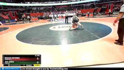 1A 285 lbs Cons. Round 1 - Asa Reed, Canton vs Shaun DeVries, Dixon (H.S.)